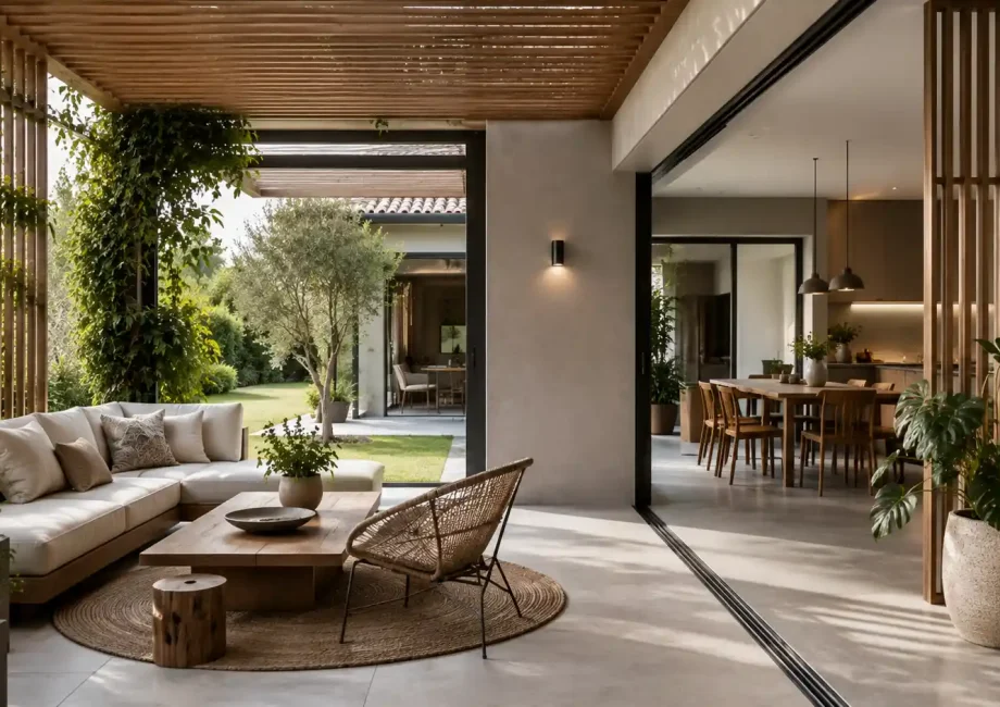 Espaces semi-ouverts dans les maisons contemporaines